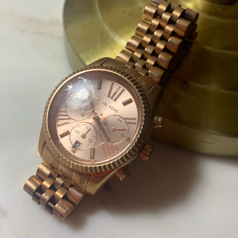 MK Rose Gold classic link WATCH⏰
